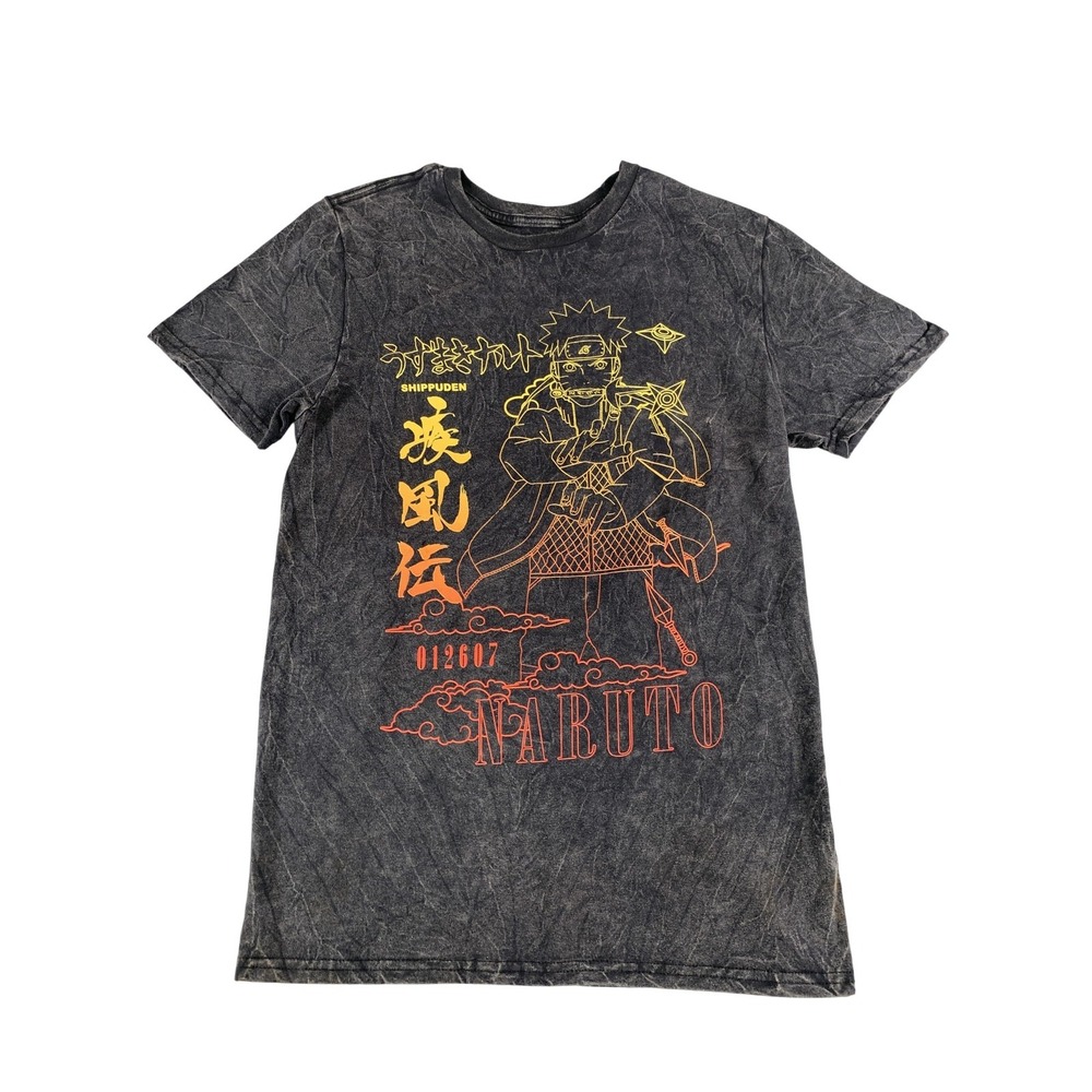 Naruto Shippuden Shirt Mens Small Black Anime Graphic Tee Kohl's New Tags Viz